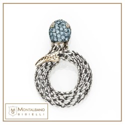 Ciondolo Medievale serpente azzurro| Gioielli De Nobili